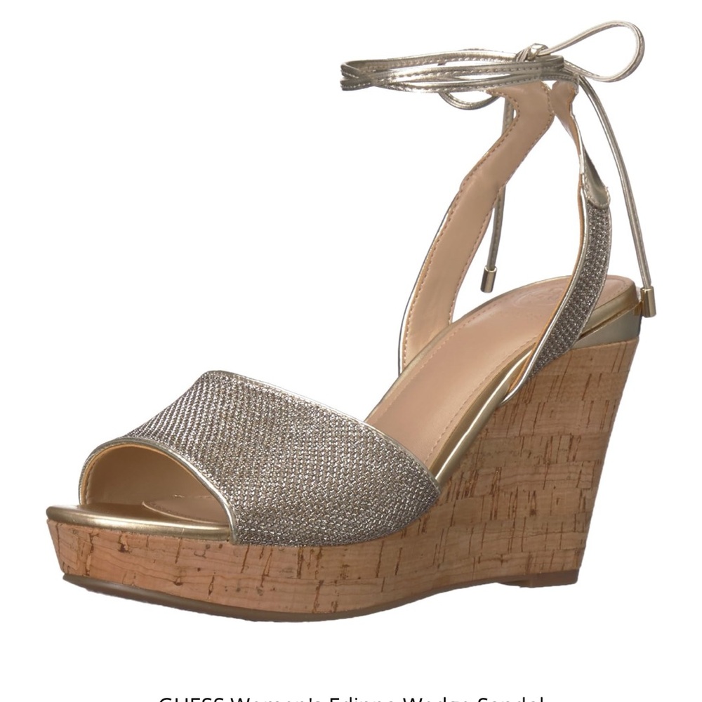 GUESS Metallic Wedge Sandals